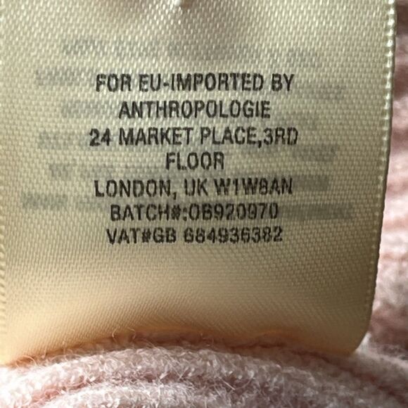 Anthropologie Moth Off The Shoulder Pullover Knit Sweater Balloon Sleeves Pink M - Picture 13 of 14